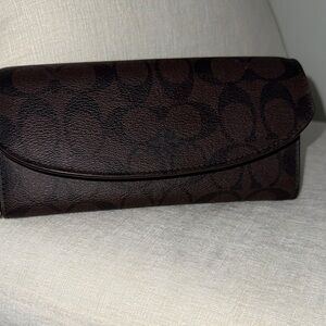 Coach Signature Dark Brown Wallet